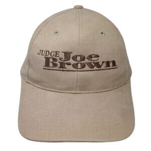 Nissin Cap Judge Joe Brown Embroidered Beige Snapback Hat Adjustable OS Promo